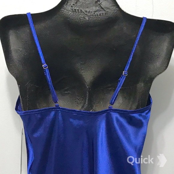 S - NWT Bebe Royal Satin Slip Midi Dress - Picture 8 of 11